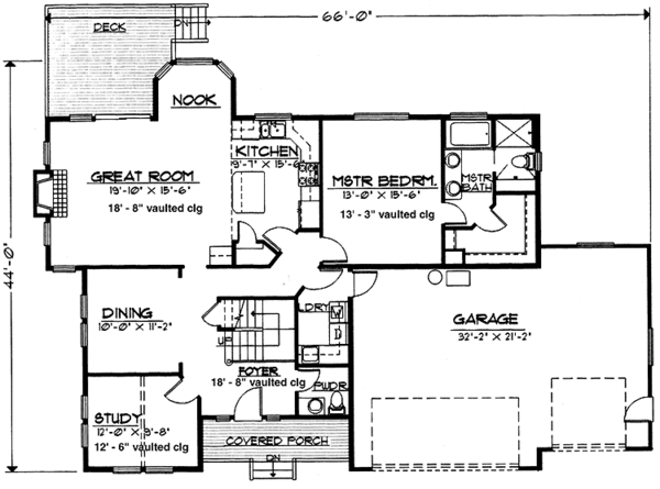 Dream House Plan - Country Floor Plan - Main Floor Plan #997-5