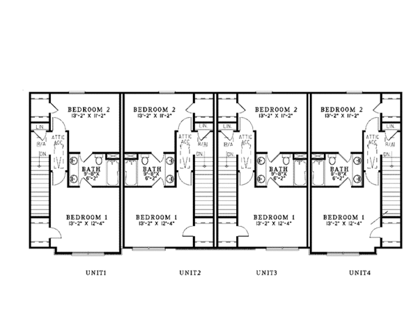 House Blueprint - Traditional Floor Plan - Upper Floor Plan #17-3359