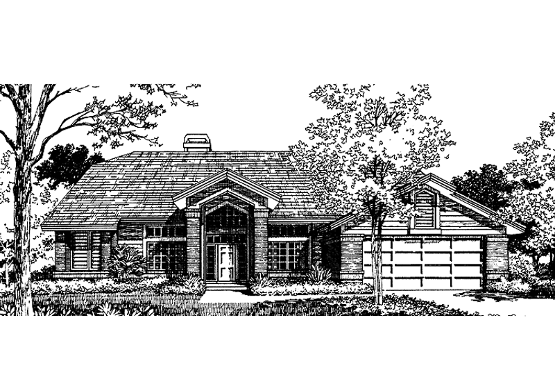 Architectural House Design - Ranch Exterior - Front Elevation Plan #417-775