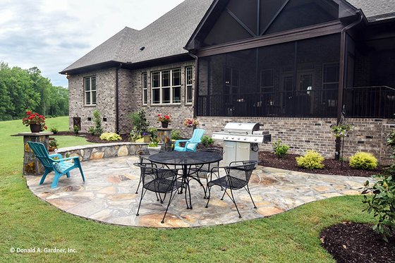Exterior - Rear Elevation 1 for Country House Plan #929-969 - 4 bed, 3 bath