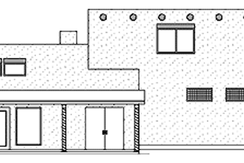 Architectural House Design - Exterior - Rear Elevation for Adobe / Southwestern House Plan #84-649 - 3 bed, 4 bath