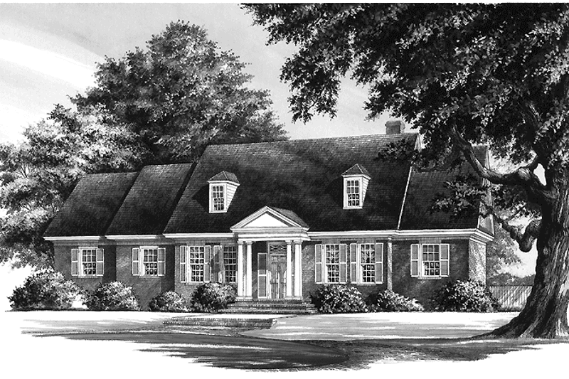 Dream House Plan - Exterior - Front Elevation 1 for Colonial House Plan #137-306 - 3 bed, 3 bath