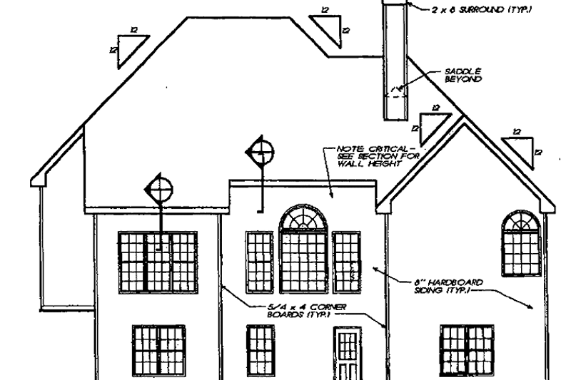 Home Plan - Exterior - Rear Elevation for Traditional House Plan #927-701 - 4 bed, 3 bath