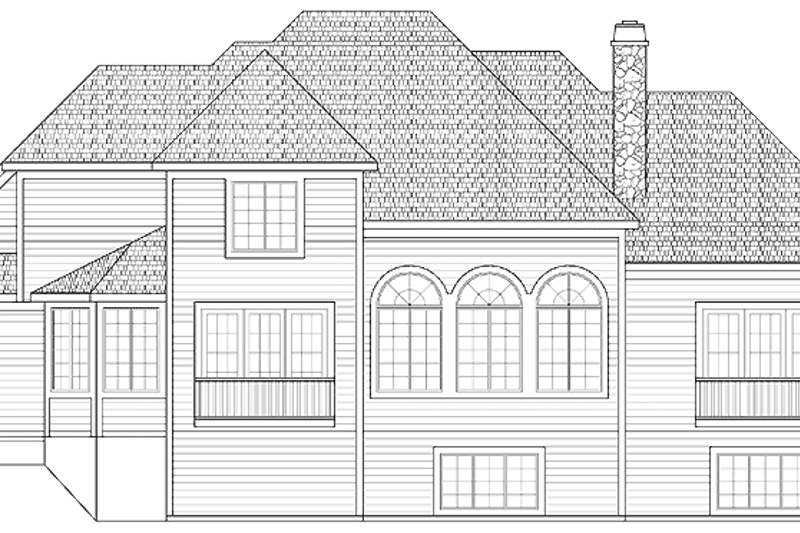 Dream House Plan - Exterior - Rear Elevation for Craftsman House Plan #328-399 - 4 bed, 3.5 bath