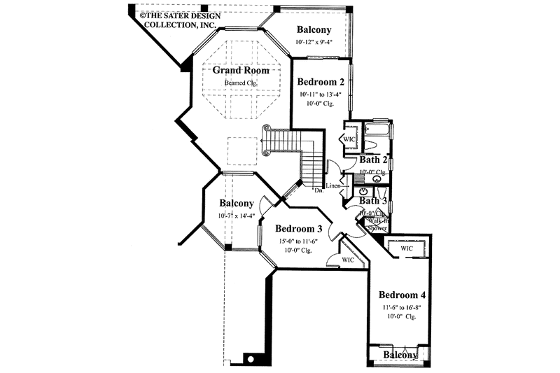 Home Plan - Floor Plan - Upper Floor for Mediterranean House Plan #930-57 - 4 bed, 3.5 bath