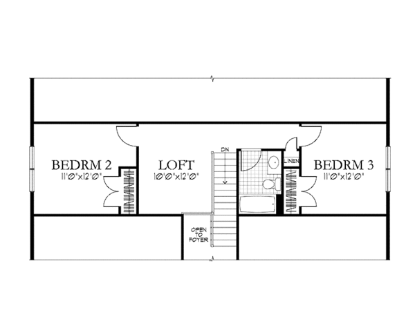 Architectural House Design - Craftsman Floor Plan - Upper Floor Plan #1029-61