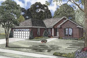 Ranch Exterior - Front Elevation Plan #17-2841