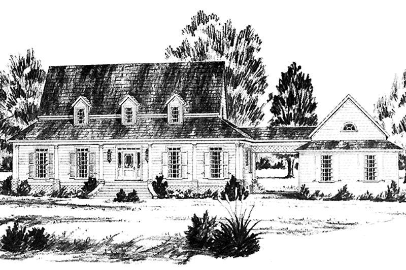Home Plan - Country Exterior - Front Elevation Plan #36-581