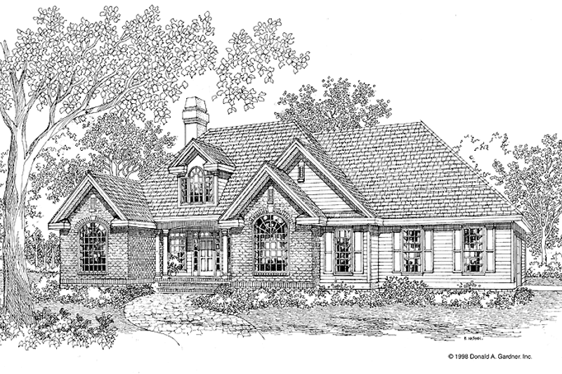Architectural House Design - Country Exterior - Front Elevation Plan #929-412