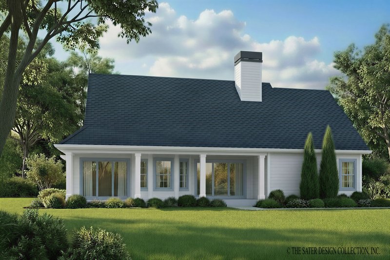 Home Plan - Exterior - Rear Elevation for Country House Plan #930-176 - 3 bed, 2 bath