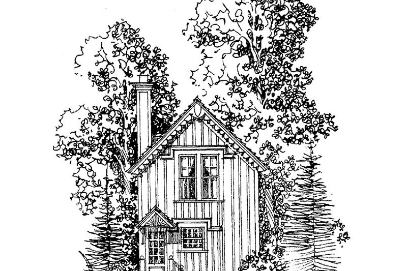 Architectural House Design - Exterior - Rear Elevation for Craftsman House Plan #1016-1 - 2 bed, 1.5 bath