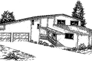 Contemporary Exterior - Front Elevation Plan #60-864