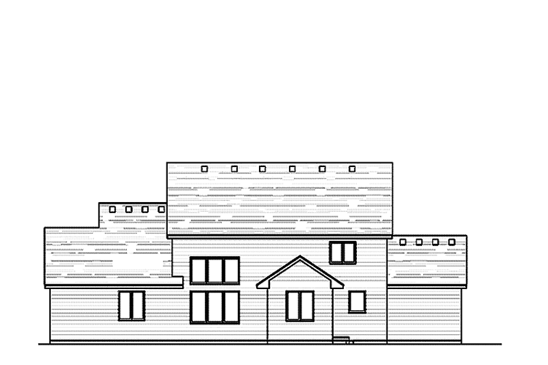 Home Plan - Exterior - Rear Elevation for Colonial House Plan #51-1039 - 4 bed, 2.5 bath