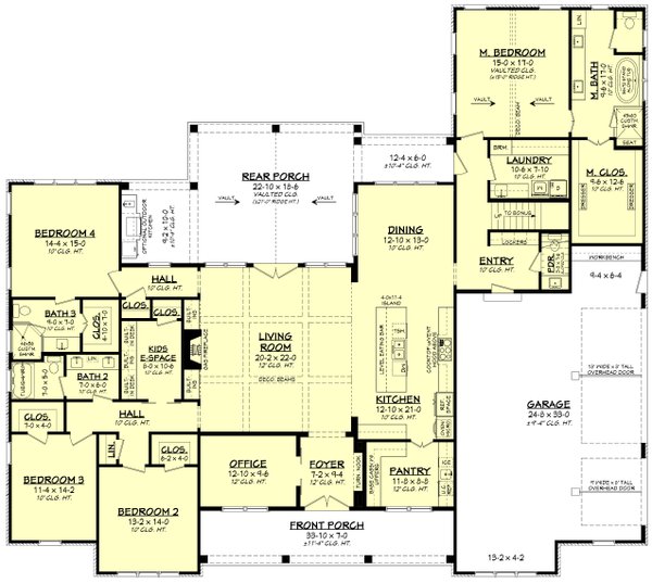 Farmhouse Floor Plan - Main Floor Plan #430-397