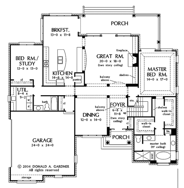 Dream House Plan - Traditional Floor Plan - Main Floor Plan #929-799