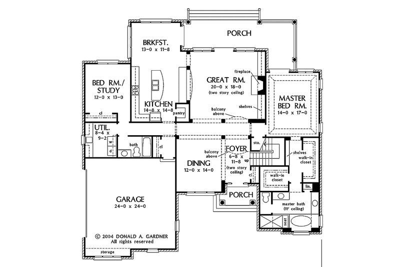 Home Plan - Floor Plan - Main Floor for Traditional House Plan #929-799 - 4 bed, 4 bath
