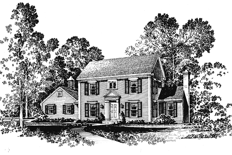 House Blueprint - Classical Exterior - Front Elevation Plan #1016-10