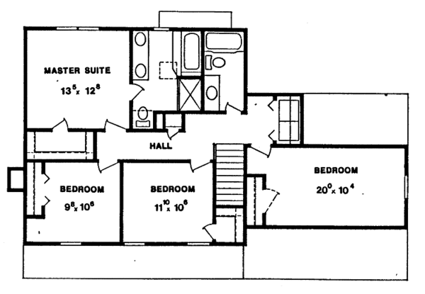 House Plan Design - Country Floor Plan - Upper Floor Plan #405-240