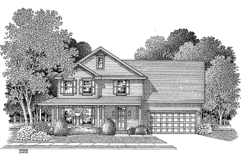 Home Plan - Exterior - Front Elevation 3 for Country House Plan #999-92 - 3 bed, 2.5 bath