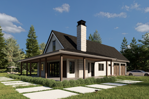 House Blueprint - Barndominium Exterior - Front Elevation Plan #1070-255