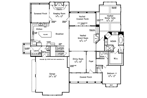 Floor Plan - Main Floor for European House Plan #927-426 - 4 bed, 4 bath