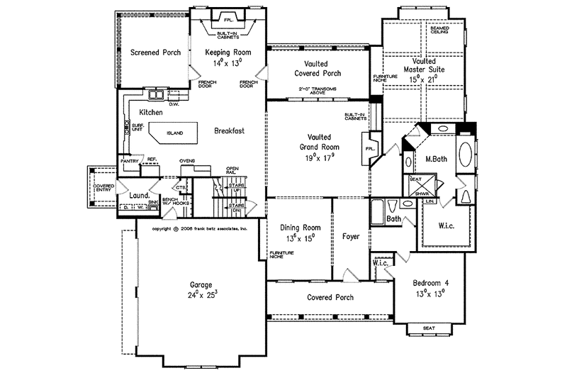 Architectural House Design - Floor Plan - Main Floor for European House Plan #927-426 - 4 bed, 4 bath