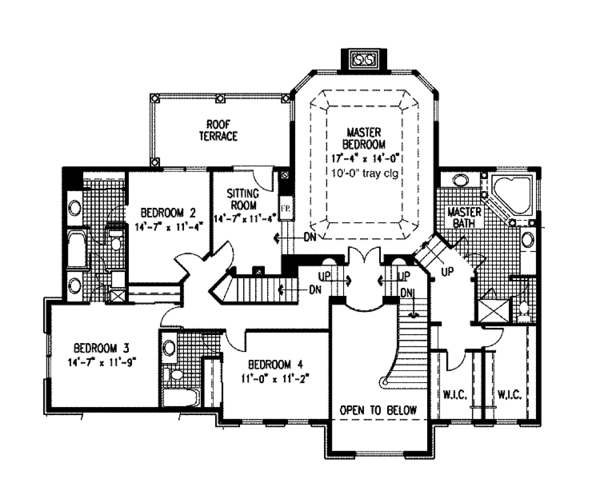 House Design - Colonial Floor Plan - Upper Floor Plan #953-131