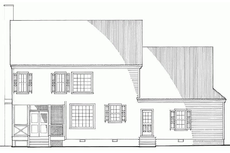 Home Plan - Exterior - Rear Elevation for Southern House Plan #137-165 - 3 bed, 2.5 bath