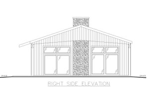 Exterior - Other Elevation 1 for Contemporary House Plan #117-1002 - 2 bed, 2 bath