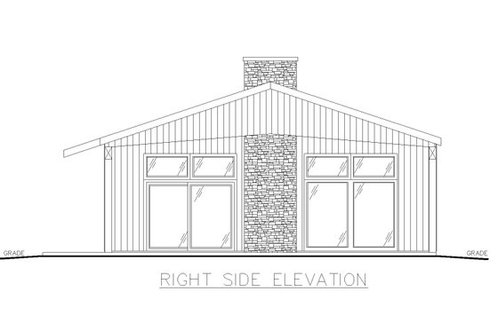 Exterior - Other Elevation 1 for Contemporary House Plan #117-1002 - 2 bed, 2 bath