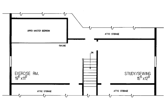 Floor Plan - Other Floor 1 for Colonial House Plan #72-813 - 3 bed, 3 bath