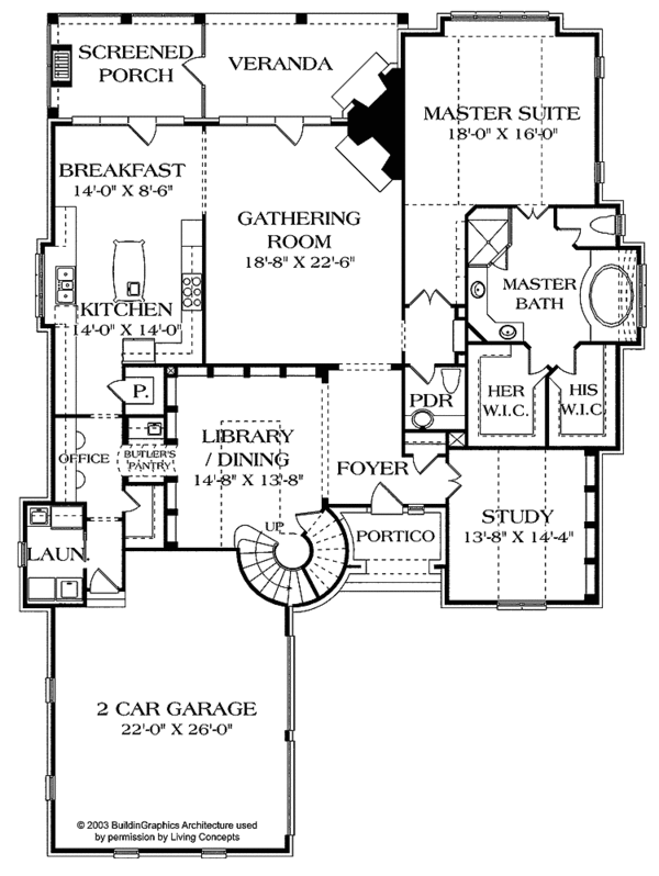 House Plan Design - European Floor Plan - Main Floor Plan #453-176