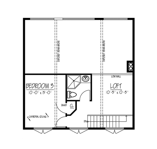 House Plan Design - Contemporary Floor Plan - Upper Floor Plan #1061-8