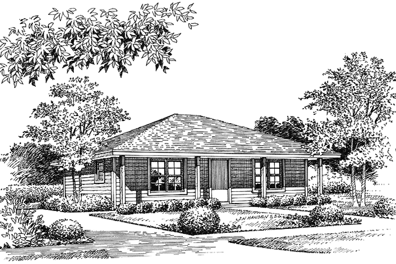 Home Plan - Country Exterior - Front Elevation Plan #417-579