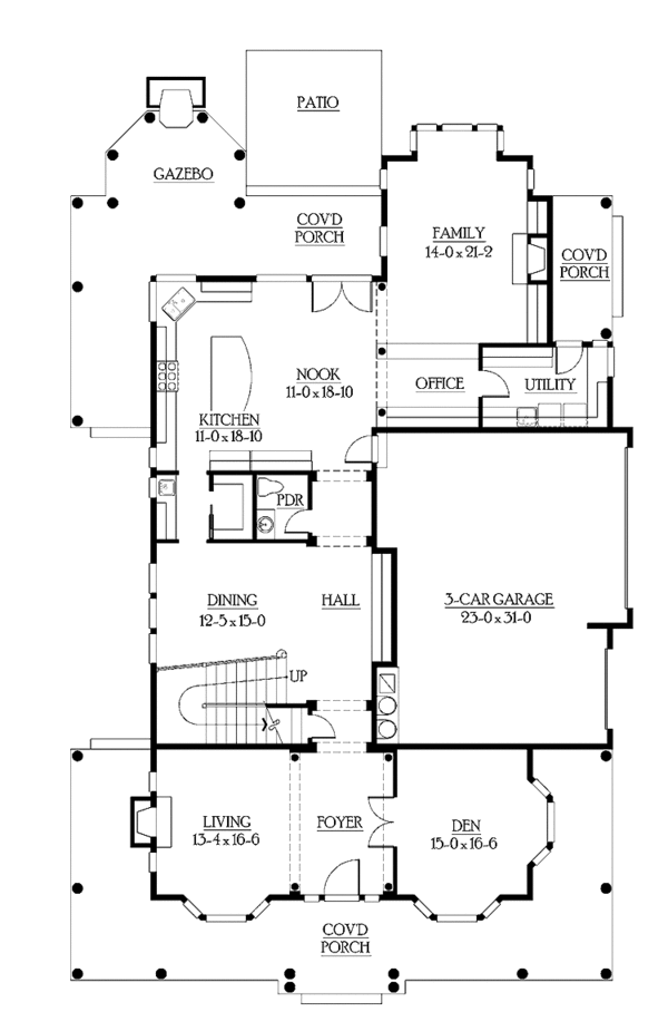 Dream House Plan - Country Floor Plan - Main Floor Plan #132-498