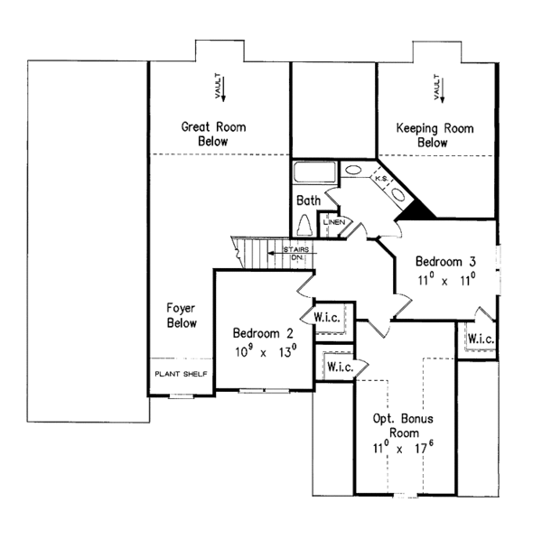 Architectural House Design - Mediterranean Floor Plan - Upper Floor Plan #927-208