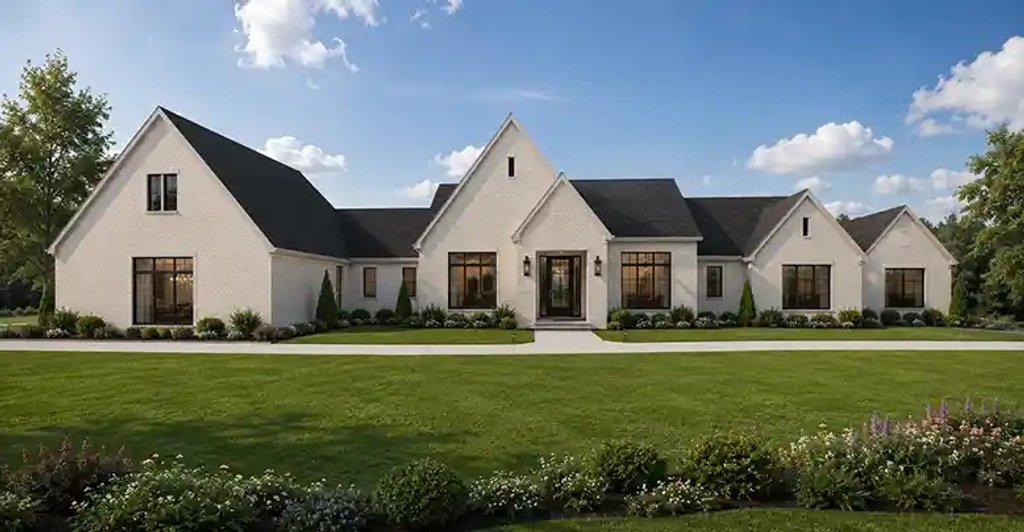 Exterior - Front Elevation 2 for Modern House Plan #1116-52 - 5 bed, 5.5 bath