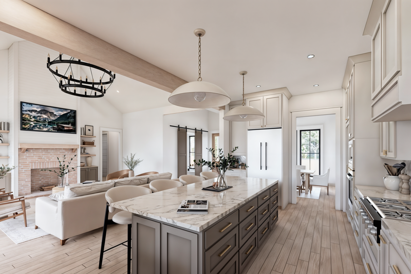 Architectural House Design - Interior - Kitchen for Farmhouse House Plan #1074-107 - 4 bed, 3.5 bath