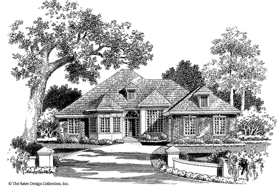 Exterior - Front Elevation 3 for Ranch House Plan #930-95 - 3 bed, 2 bath