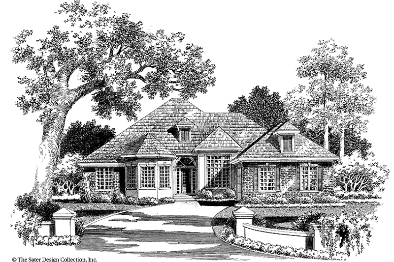 Home Plan - Exterior - Front Elevation 3 for Ranch House Plan #930-95 - 3 bed, 2 bath