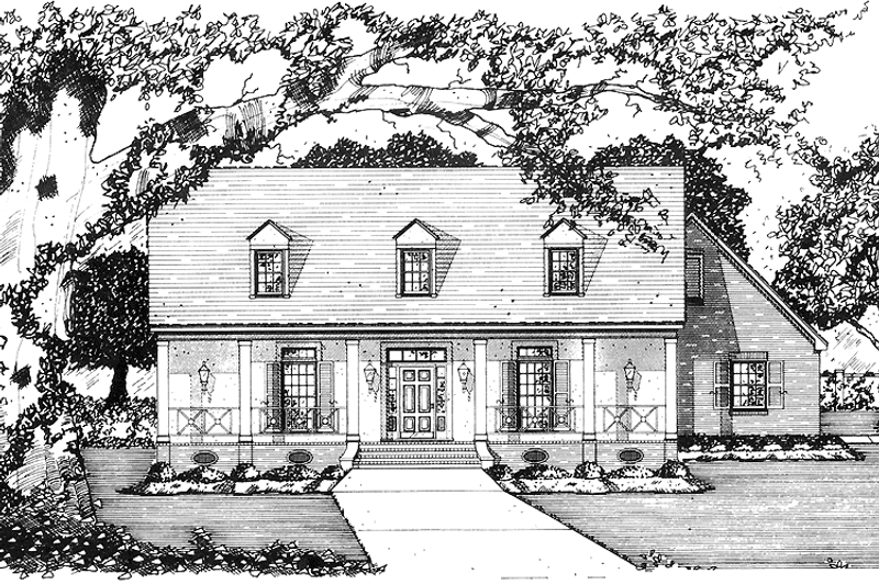 Home Plan - Classical Exterior - Front Elevation Plan #36-520