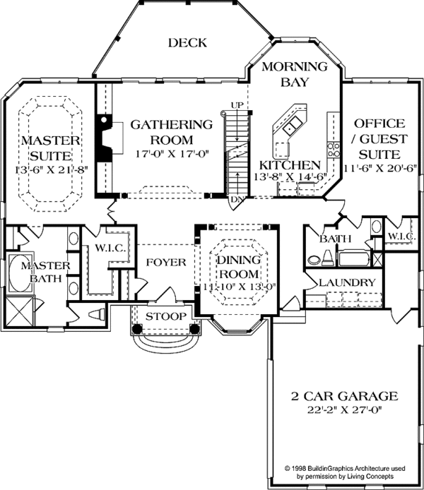 House Plan Design - Traditional Floor Plan - Main Floor Plan #453-590
