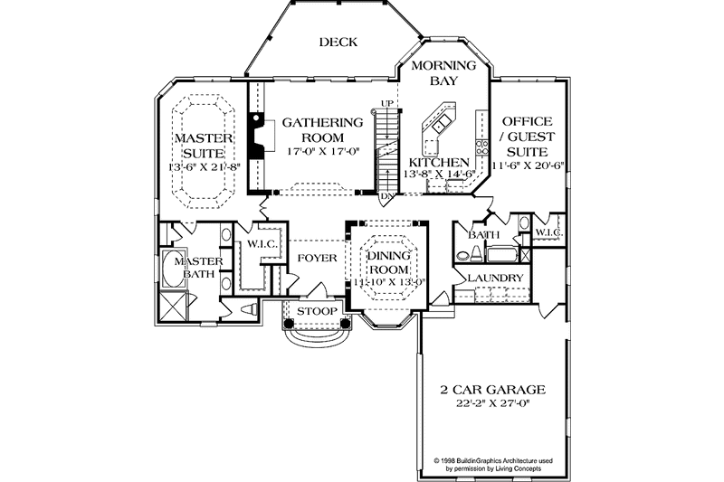 Home Plan - Floor Plan - Main Floor for Traditional House Plan #453-590 - 6 bed, 5 bath