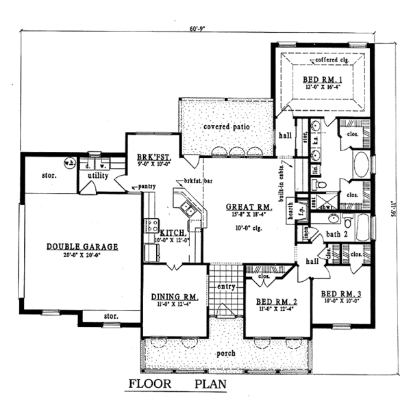 Dream House Plan - Country Floor Plan - Main Floor Plan #42-463