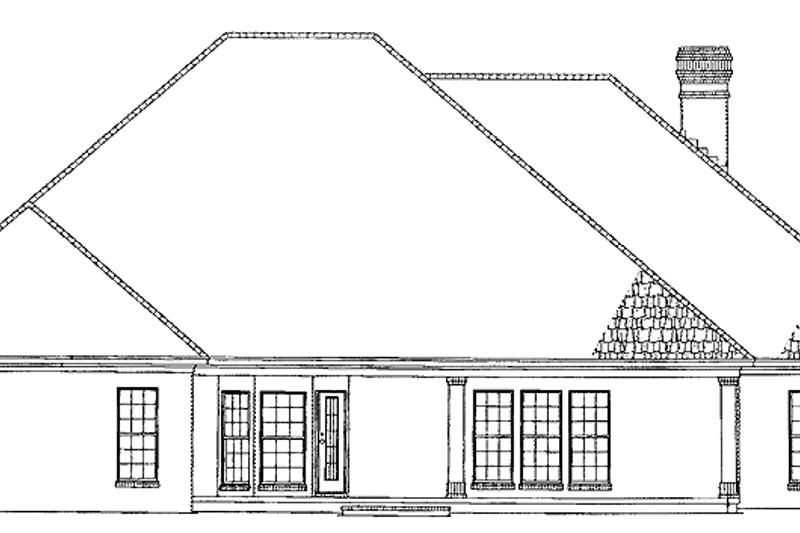 Dream House Plan - Exterior - Rear Elevation for European House Plan #17-2732 - 3 bed, 2 bath