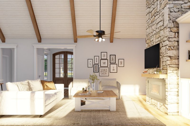 Home Plan - Interior - Family Room 1 for European House Plan #923-80 - 3 bed, 2.5 bath