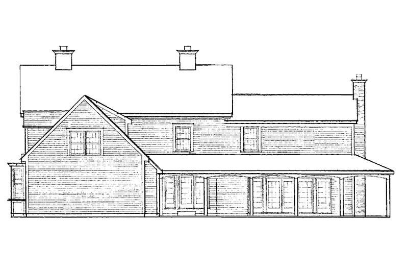 House Plan Design - Exterior - Rear Elevation for Classical House Plan #1016-7 - 4 bed, 2.5 bath