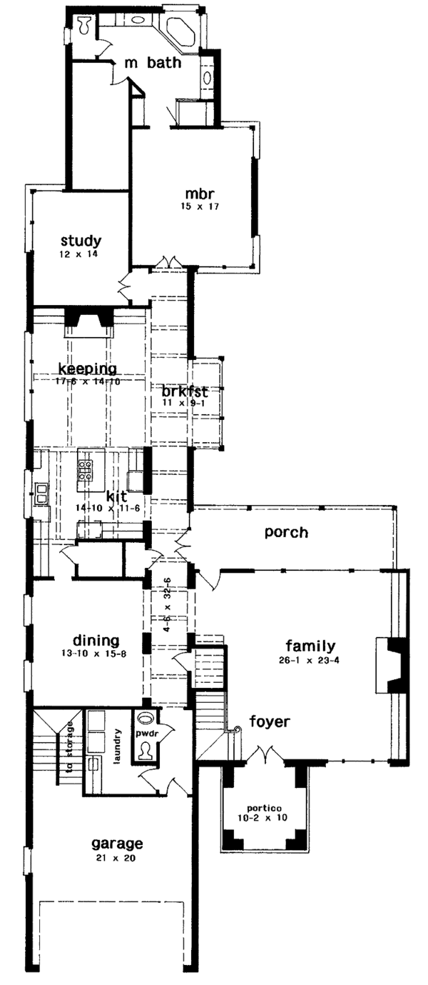 House Plan Design - Country Floor Plan - Main Floor Plan #301-135