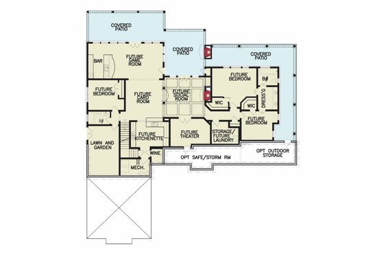 Floor Plan - Other Floor for Farmhouse House Plan #54-488 - 3 bed, 3.5 bath