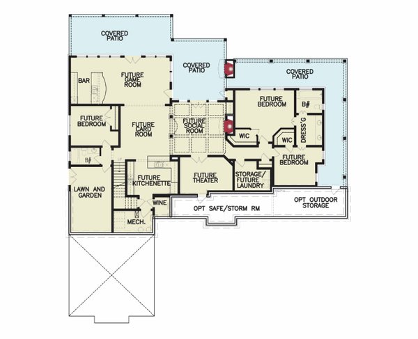 Farmhouse Floor Plan - Other Floor Plan #54-488